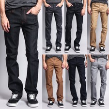 Victorious Men's Slim Fit Unwashed Raw Denim Jeans DL980 - FREE SHIP