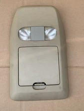 04-08 Ford F150 Overhead Console Assembly Storage Cubby Dome Light Tan