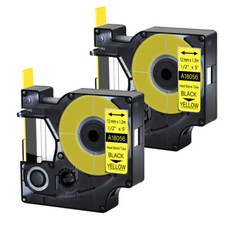 2PK For DYMO Rhino 4200/5200 Heat-Shrink Tube 18056 Industry Label Tape 1/2"x5'