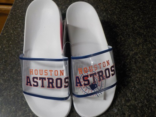 MLB Houston Astros Team Logo FOCO Slide Flip Flop Sandals S
