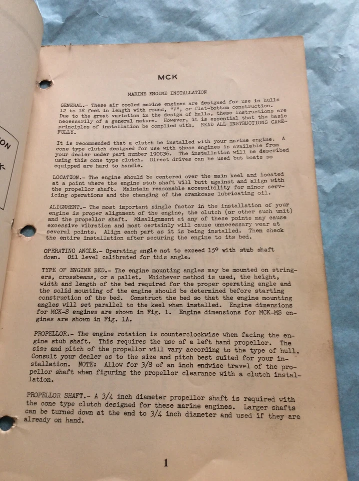 ONAN MARINE ENgine MCK PARTS MANUAL Operator Book Shop Service Guide - Image 2 of 4