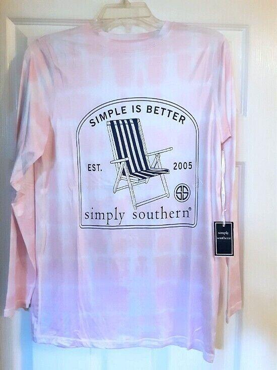 Simply Southern Sun Protection Top / T-Shirt Simple is Better Size S UPF 50+ NWT