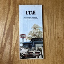 Texaco Map Utah Salt Lake City West Valley Provo 1972 Gas Oil Advertising