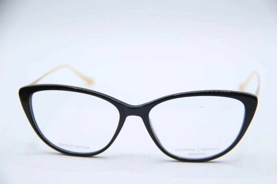 NUEVAS GAFAS PRODESIGN DINAMARCA 3635 C. 6032 MARCO AUTÉNTICO ORO NEGRO 55-15 Foto 2 de 4