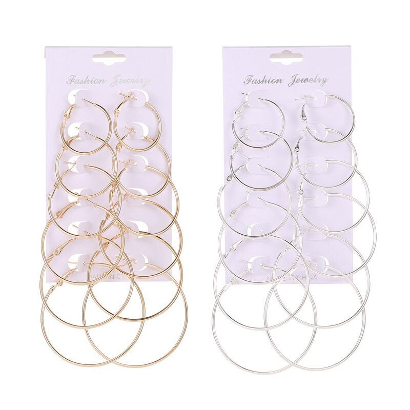 Hoop Earrings sets Mixed sizes & colour BN-image