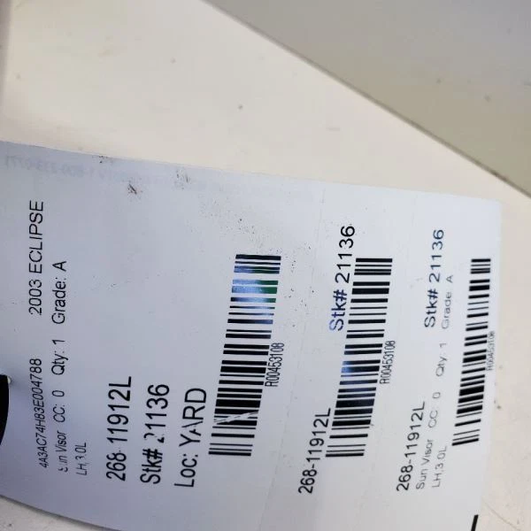 00-05 Parasol izquierdo conductor cupé con iluminación se adapta a ECLIPSE MPN: MR623072 Foto 3 de 4