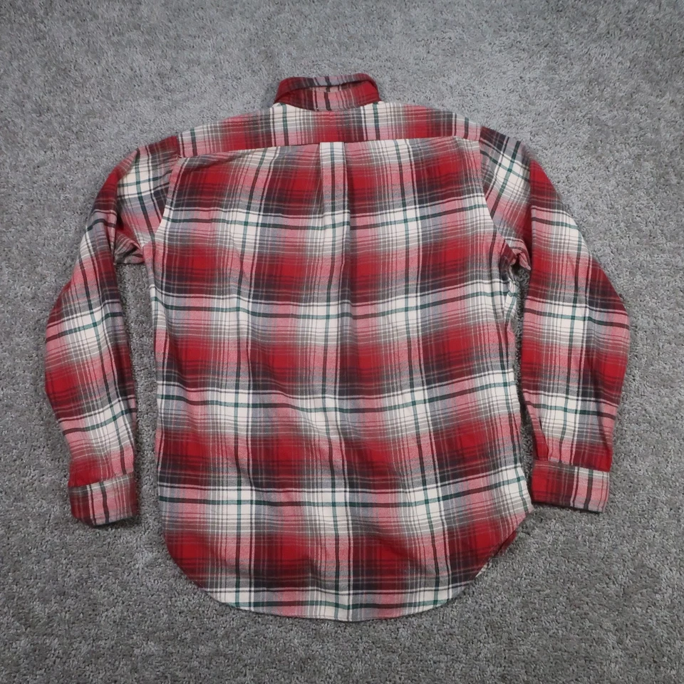 Camisa de Franela Ralph Lauren De Colección Para Hombres Mediana Suave Algodón Rojo A Cuadros Calce Clásico Usada en Excelente Condición Foto 2 de 4