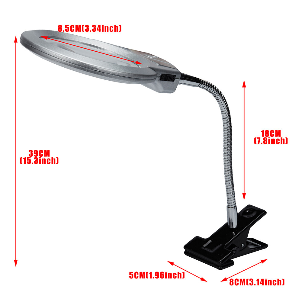 New Desk Table Clamp Mount Top Magnifier LED Light Magnifying Painting Tools TBN