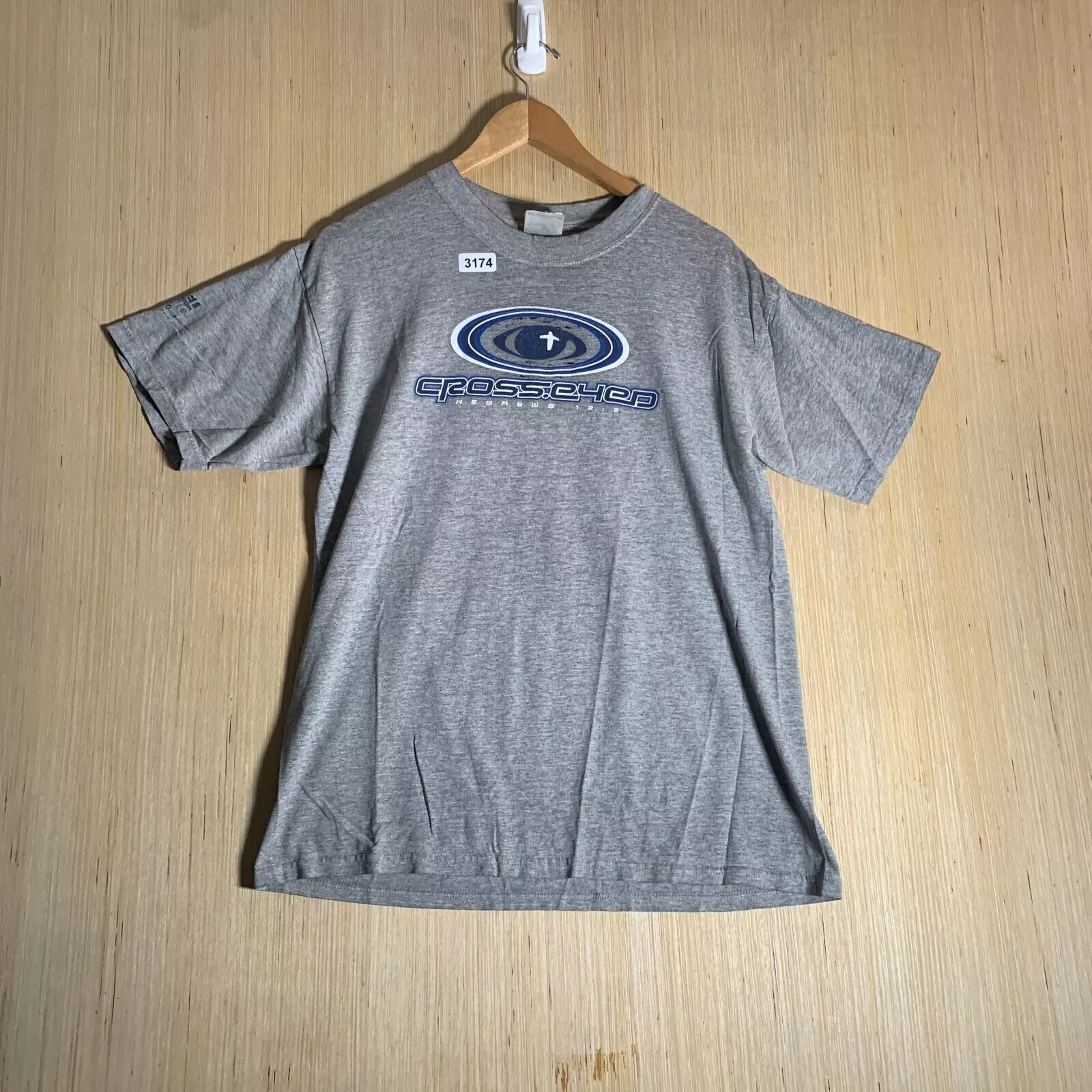 Vintage Gospel Music Shirt Adult Large Grey Short Sleeve Men's Pullover Y2K