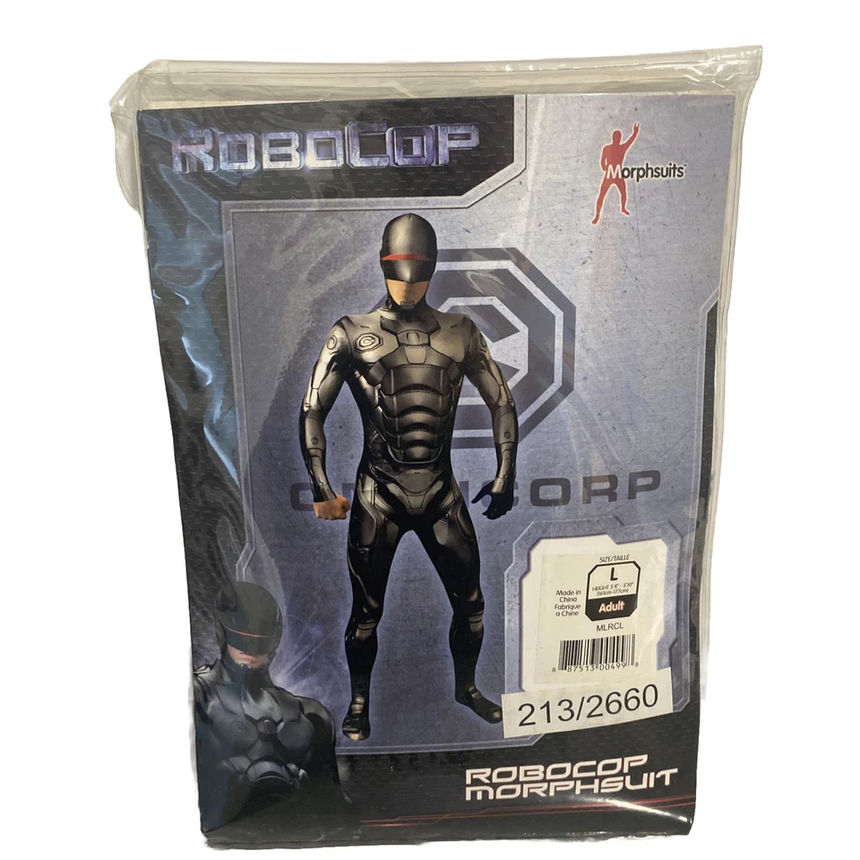 Para Hombre Robocop Morphsuit Talla Grande Elegante Vestido Disfraz Ciervo Hacer Halloween NUEVO Foto 2 de 2