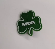 MDA Green Shamrock Plastic Lapel Pin