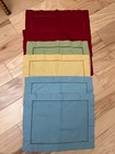 Mix Lot of 6 Linen Placemats rectangle 18" X 14.5" solid color