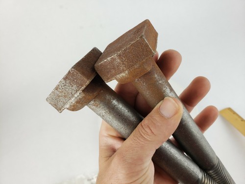 2x 1"-8 x 8" T-slot Bolt Die Bolt Tie Down Bolt Fastener Tee-slot Square Head - Picture 9 of 12