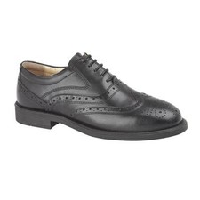Mens Corporate Leather Brogues Shoes Wing Cap Formal Lace up Oxford Smart Office