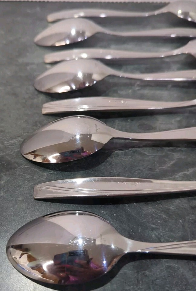 Oneida CAMLYNN CLEO Soup Spoons Frosted Gloss Stainless Lot Of 8 eBay