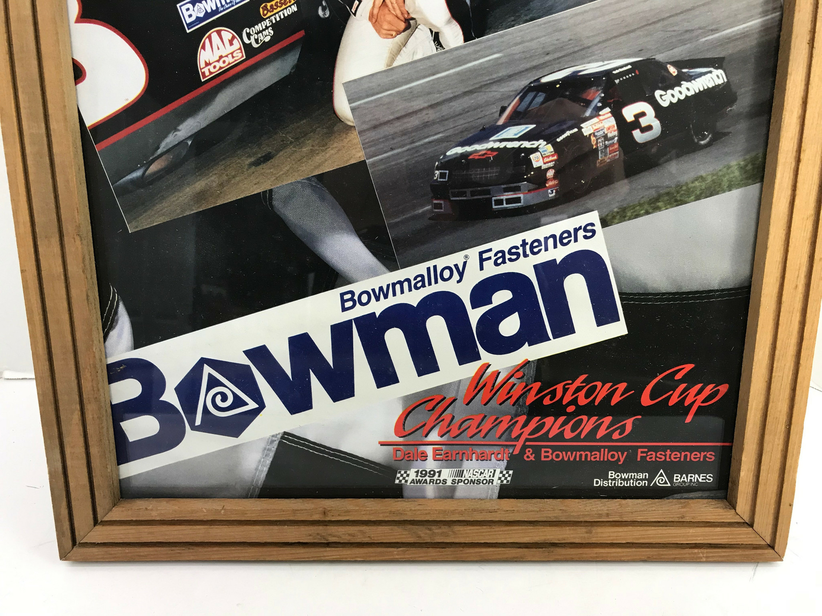 Custom Framed Dale Earnhardt Picture Bowman Fasteners Winston Cup Champions eBay