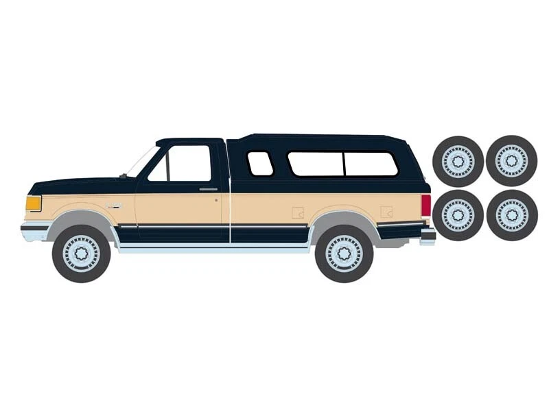 1991 Ford F-150 XLT Lariat w/ Spare Tires 1:64 Scale Model - Greenlight 97160E - Image 2 of 2