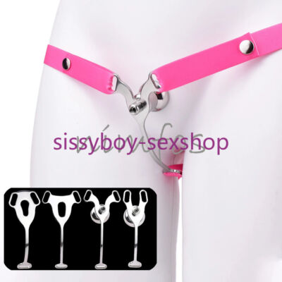 Small Short Negative Chastity Cage Device&Elastic Belt Male Mimic Female Flat