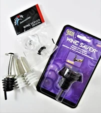 Wine Bottle Pourers Servers Savers Mixed Lot Of 5 Sommelier Bar