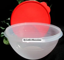 Tupperware NEW Wonderlier Bowl 12 Cup ~  2.8L Clear Container Storage Red Seal