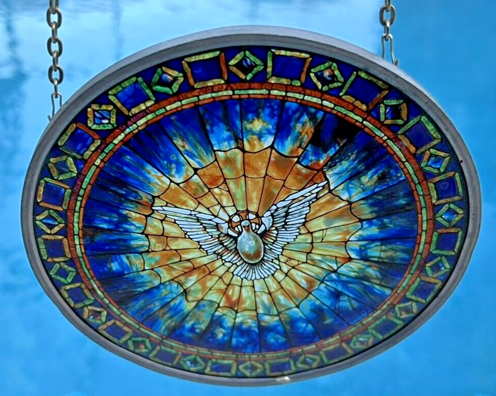 Tiffany's Holy Spirit Roundel by Glassmasters 6.5" Cathedral Glass with