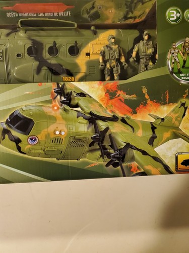 Military Series 1828-76A Toy Military Think N Thrill New 3 Soldiers Helicopter - Picture 9 of 24