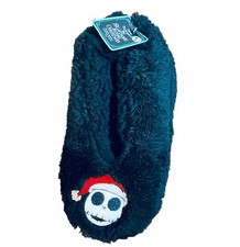 Nightmare Before Christmas Slippers Socks Grippers Shoe Size 7-9.5 Holiday Black