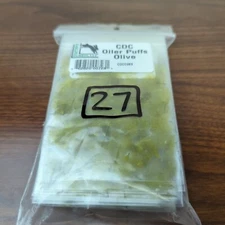 Hareline CDC Oiler Puffs-Fly Tying Cul de Canard Feathers - Olive - 27x