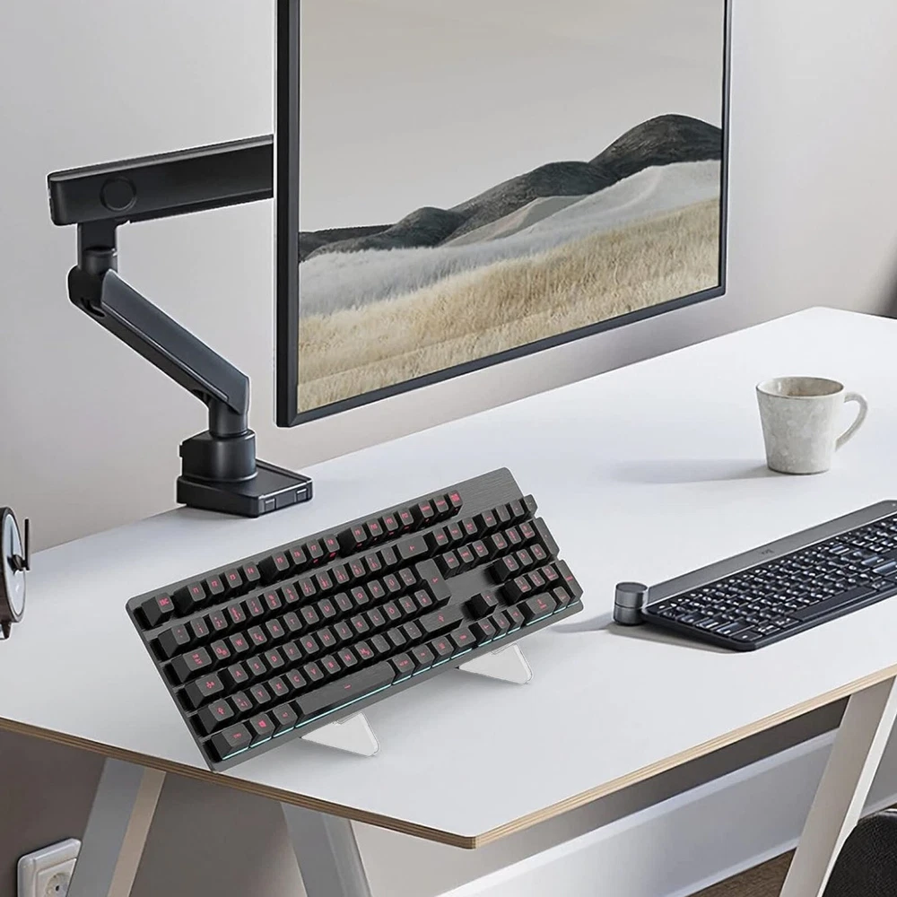 Multipurpose Transparent Acrylic Mechanical Keyboard Storage Stand Detachable Design