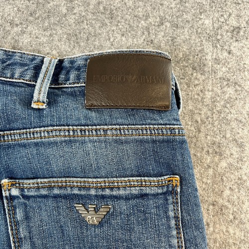 Emporio Armani J06 Jeans W28 L32 Slim Fit Mid Wash Blue Faded Stretch 8N1J06 - Picture 11 of 12