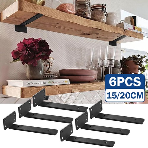 6 Pack Heavy Duty Shelf Bracket 6/8 inch 15CM/20CM Floating Shelf Bracket - Picture 3 of 20