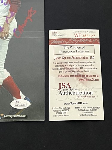 Ross Grimsley Signed 8x10 Photo Cincinnati Reds JSA w/ 1972 NL Champs Insc - Picture 3 of 3