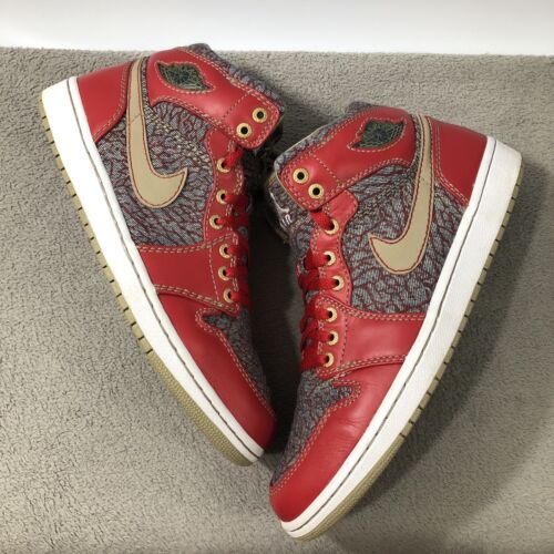 Jordan 1 Retro Levi's - Size 12 - 332083 435 - Pair #1778/2323 Red denim  Levis | eBay