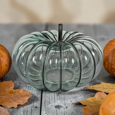 Pottery Barn Glass Pumpkin Cloche Caged Bubble Wire Brutalist Fall Decor 9  