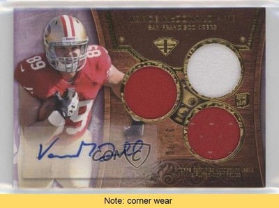 2013 Triple Threads Rookie Relics Purple 32/70 Vance McDonald Auto READ 00jz