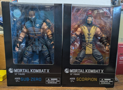 Mezco Toyz Mortal Kombat X Scorpion & Sub-Zero 12'' Action Figure Set New 2015