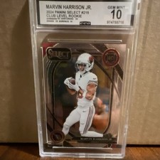 Panini 2024 Select Marvin Harrison Jr. Club Level Rookie #219 Arizona CCG 10