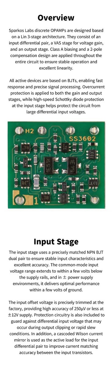 Sparkos Labs SS3602 Discrete Dual Op Amp DIP8 | eBay Sparkos Labs SS3602 Discrete Dual Op Amp DIP8 | eBay