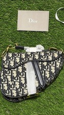 Blue Oblique  Saddle Shoulder Bag w/ Longer S...