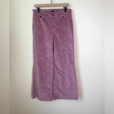 J Crew Pink Washed Velvet Wide Leg Trouser Size 29