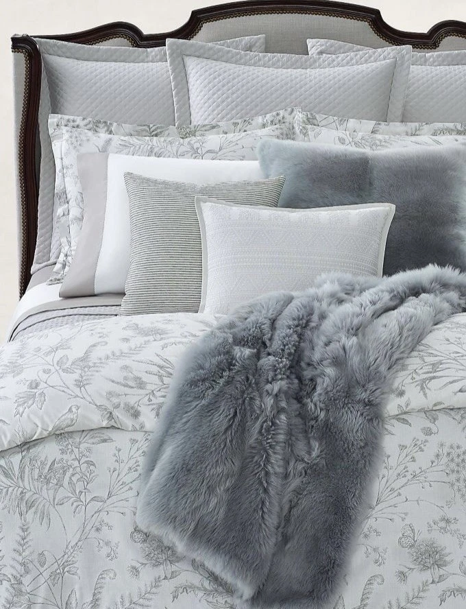 $430 NUEVO Funda nórdica Ralph Lauren Genevieve KING Floral Toile en gris Foto 4 de 4