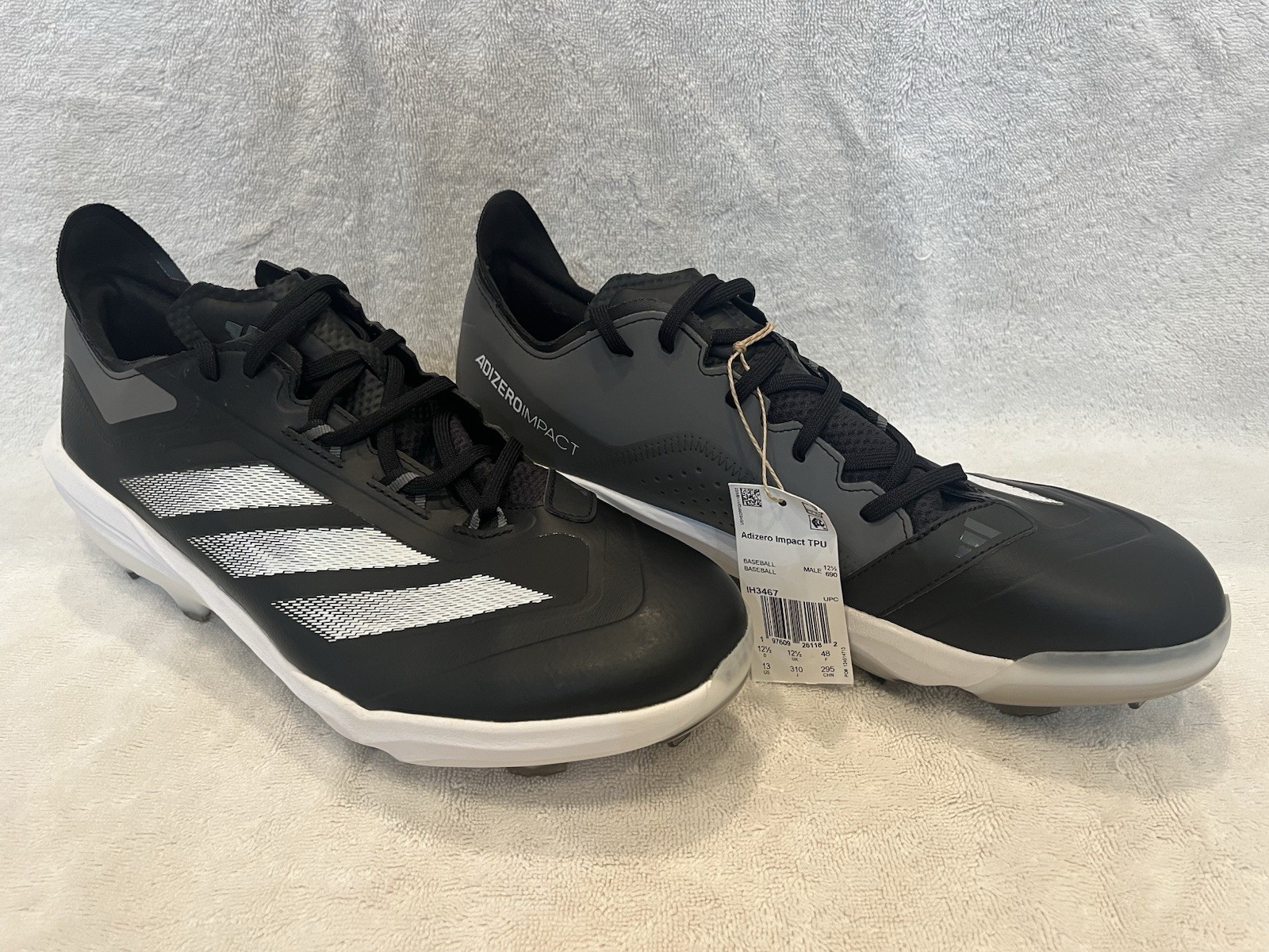 Size 13-Adidas Adizero Impact TDU Men’s Baseball Cleats Black/White/Team Grey