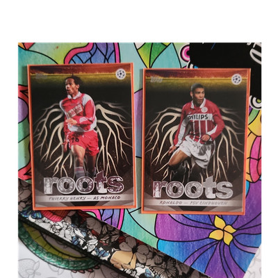 Topps Roots Soccer Trading Card Lot of 2 Thierry Henry AS Monaco Ronaldo PSV