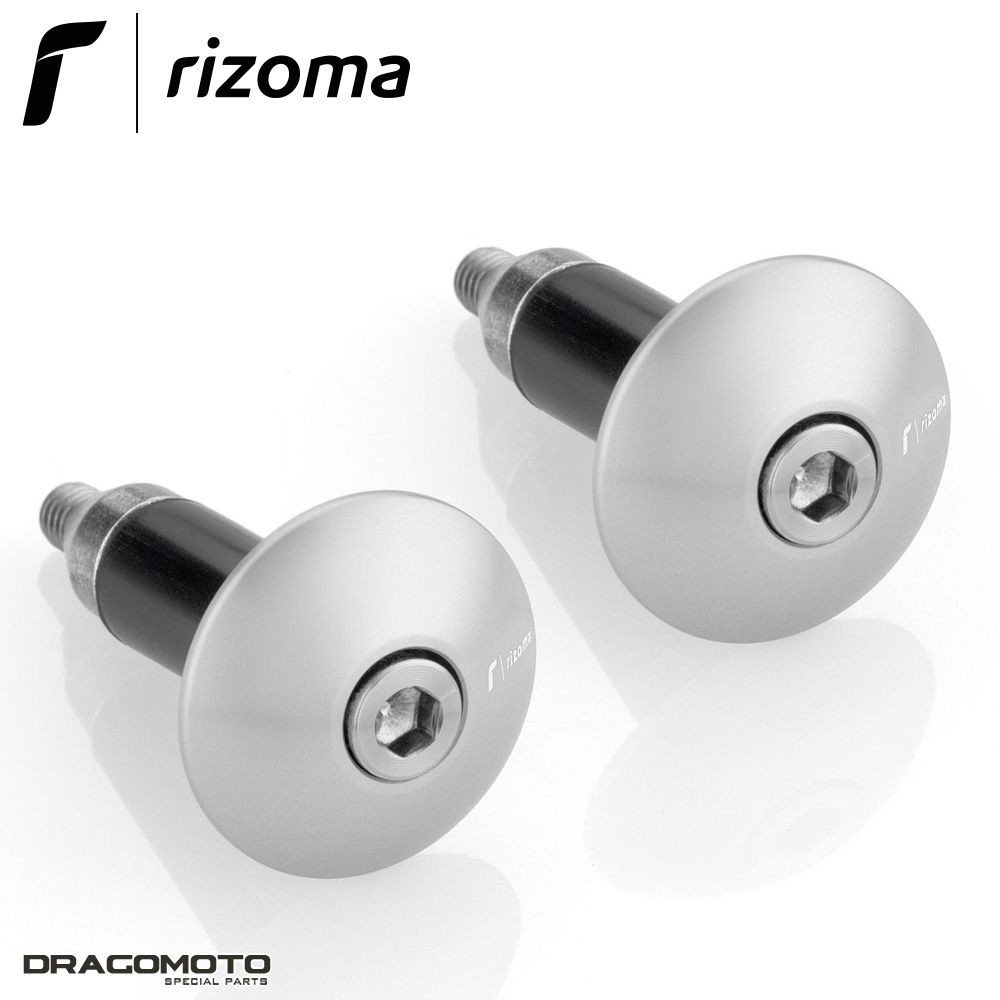 Rizoma MA531A Argent | Embouts de Guidon Haut de Gamme pour Triumph Speed Triple 1050 R
