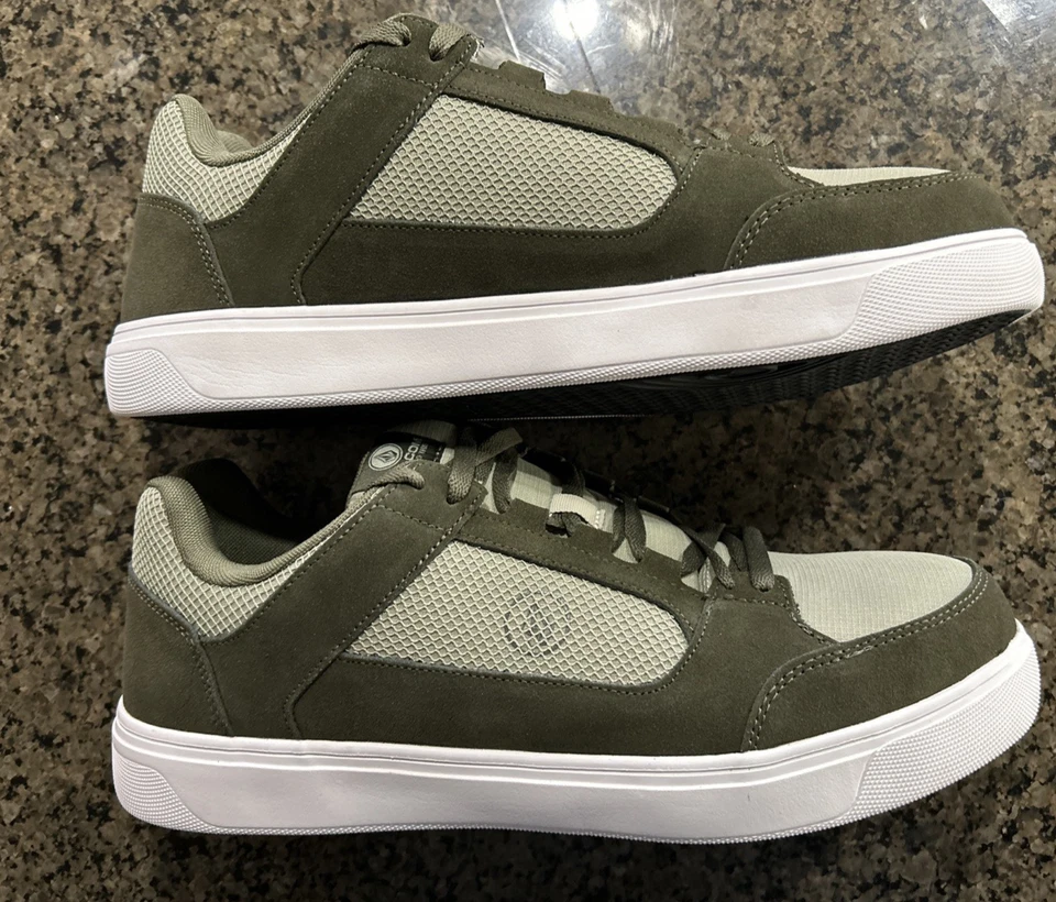Volcom Evolve 男式鞋 SD-10 XTR Comp Toe 橄榄色/灰色:15M 码麂皮绒/纺织品 — 第 3/4 张图片