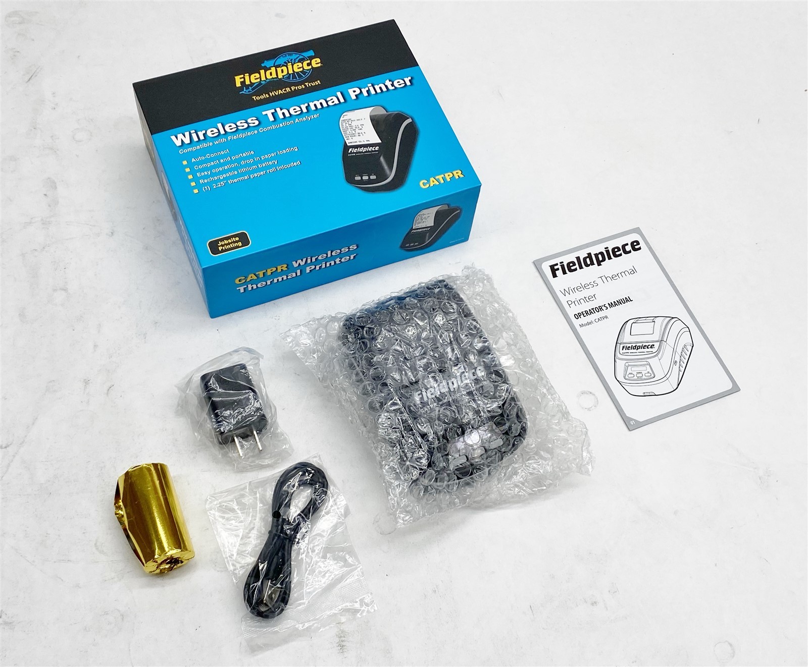 Fieldpiece CATPR Wireless Thermal Printer for CAT45/CAT85 NEW open box