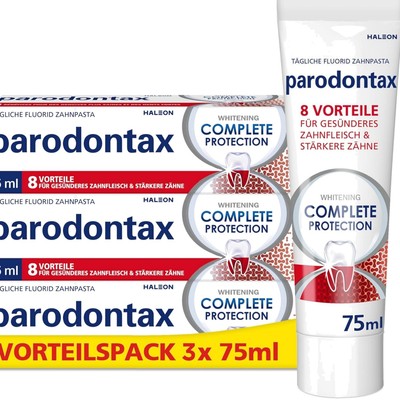 Zahnpasta Parodontax Complete Protection Whitening Zahnpasta 3x 75ml, Zahncreme