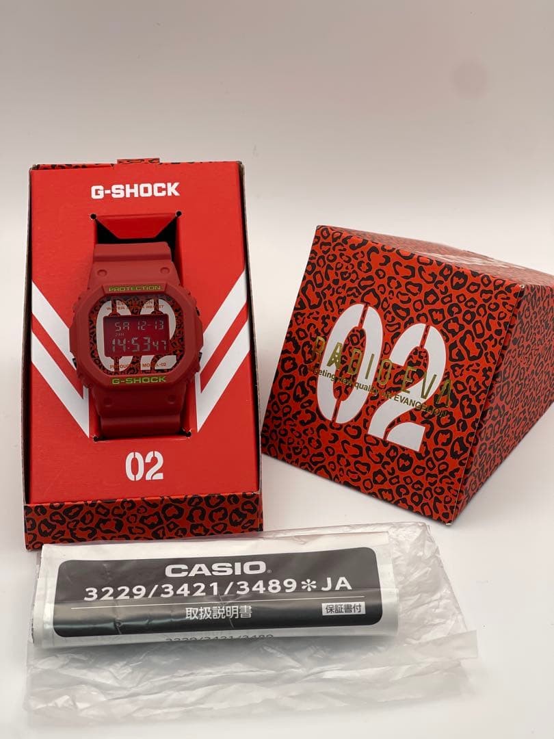 Neon Genesis Evangelion Asuka Watch G-shock Casio Red Eva-02 for