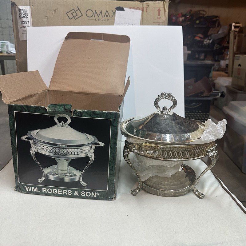 VTG WM. Rogers & Son Silver Plated Food Warmer 2 QT In Original Box READ