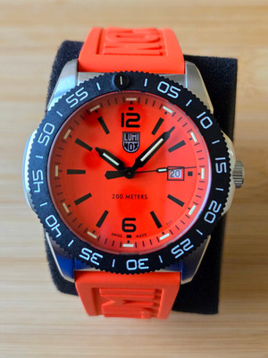 Luminox Pacific Diver Sapphire Orange Dial Date Men's Diver Watch
